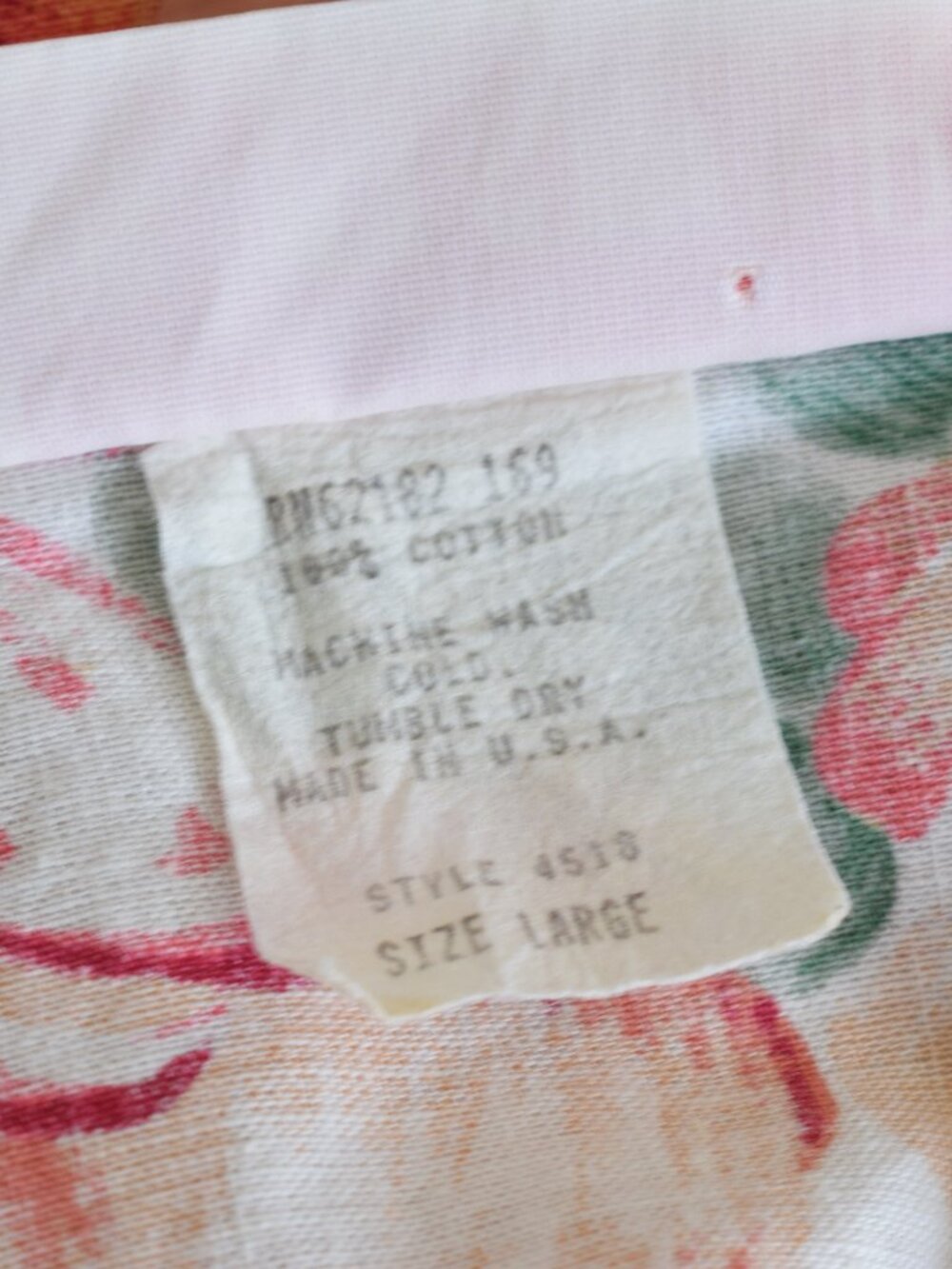 Vintage 90s Cotton Floral Women's Blouse by Fire-Islander | size Large - Picture 10 of 10